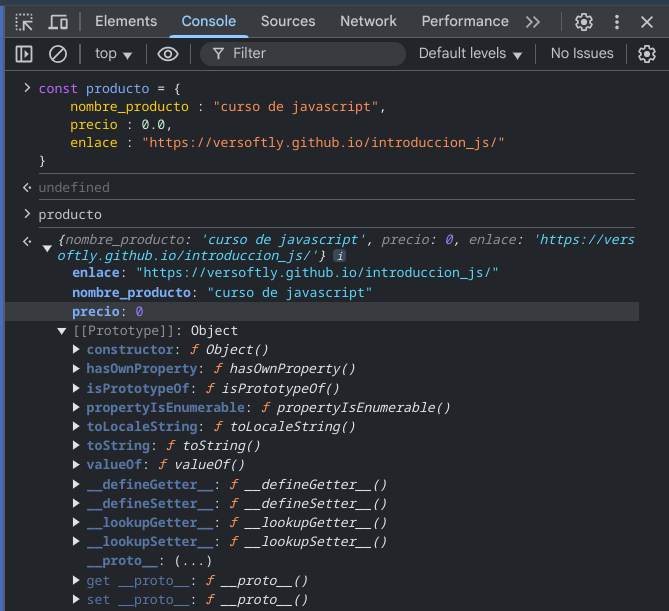 objeto en javascript